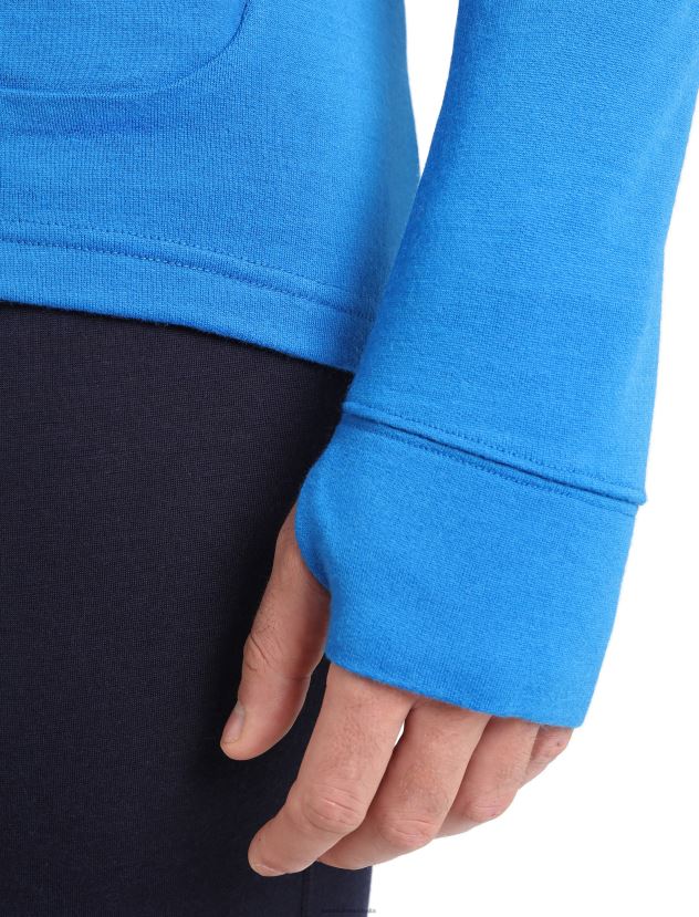 Icebreaker Men Merino Quantum III Long Sleeve ZipLazurite 80BXXP428 Clothing