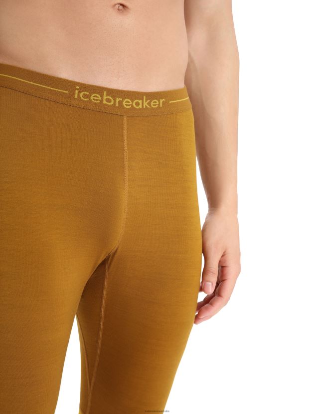 Icebreaker Men 200 ZoneKnit Merino Thermal LeggingsClove/Silent Gold 80BXXP431 Clothing