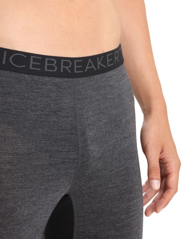 Icebreaker Men BodyfitZone Merino 260 Zone 3/4 Thermal LeggingsJet Heather/Black 80BXXP443 Clothing