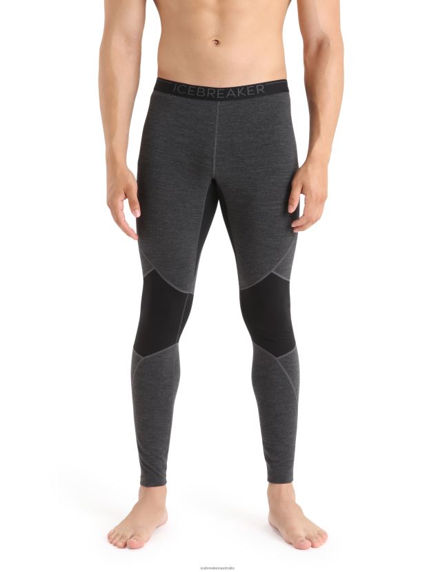 Icebreaker Men BodyfitZone Merino 260 Zone Thermal LeggingsJet Heather/Black 80BXXP344 Clothing