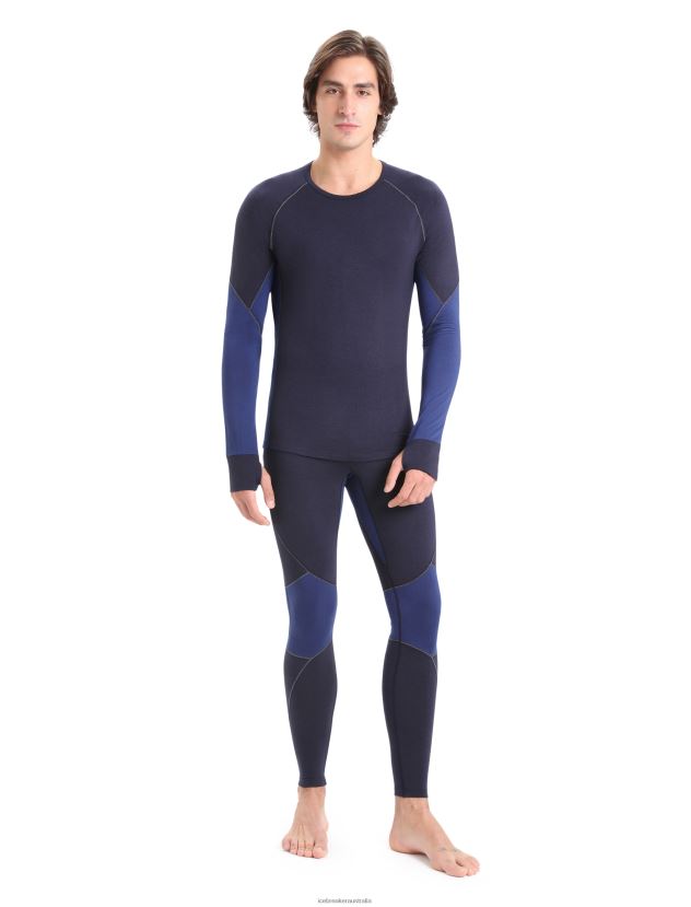 Icebreaker Men BodyfitZone Merino 260 Zone Thermal LeggingsMidnight Navy/Royal Navy 80BXXP345 Clothing
