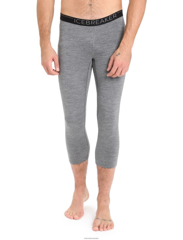 Icebreaker Men Merino 200 Oasis 3/4 Thermal LeggingsGritstone Heather 80BXXP160 Clothing