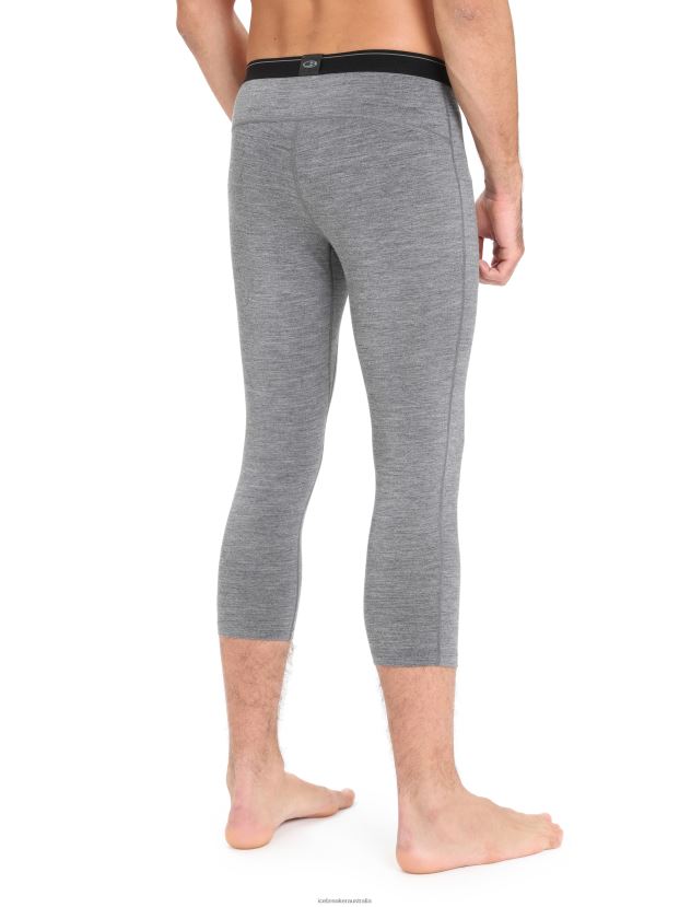 Icebreaker Men Merino 200 Oasis 3/4 Thermal LeggingsGritstone Heather 80BXXP160 Clothing