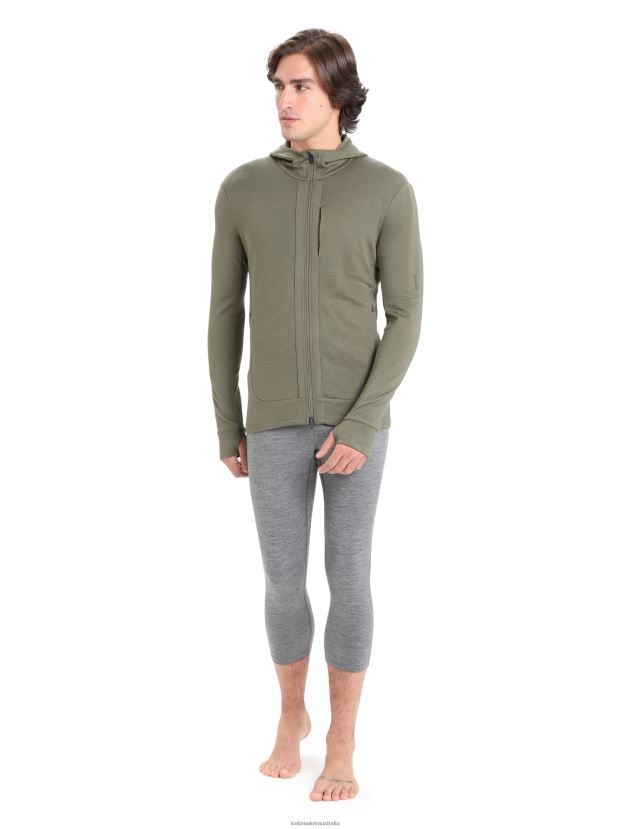 Icebreaker Men Merino 200 Oasis 3/4 Thermal LeggingsGritstone Heather 80BXXP160 Clothing