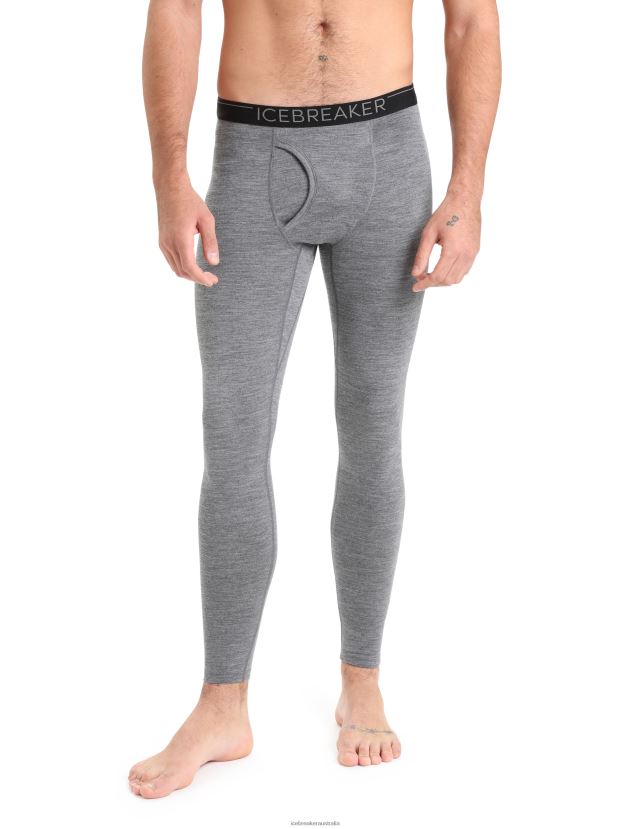 Icebreaker Men Merino 200 Oasis Leggings with FlyGritstone Heather 80BXXP146 Clothing