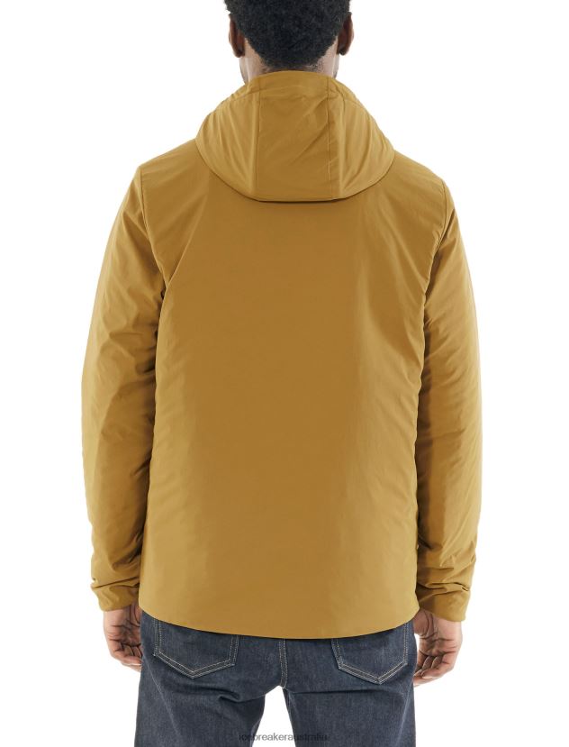 Icebreaker Men MerinoLoft Westerly Long Sleeve Hooded Pullover TopCurry 80BXXP497 Clothing