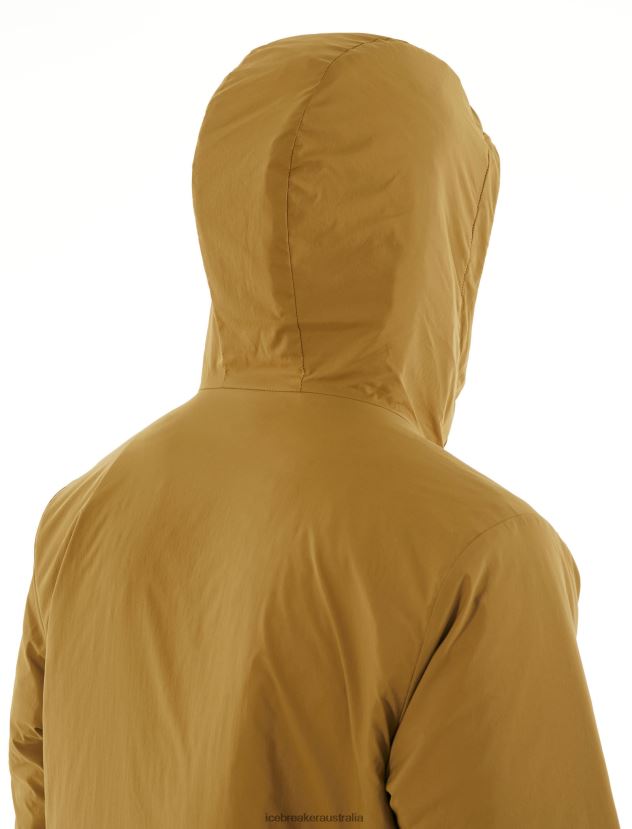 Icebreaker Men MerinoLoft Westerly Long Sleeve Hooded Pullover TopCurry 80BXXP497 Clothing