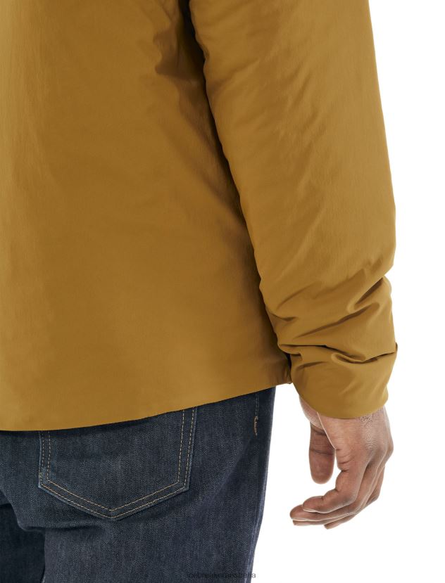 Icebreaker Men MerinoLoft Westerly Long Sleeve Hooded Pullover TopCurry 80BXXP497 Clothing