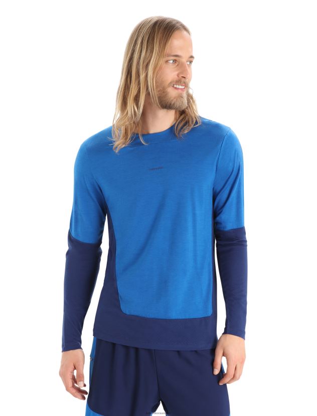 Icebreaker Men ZoneKnit Merino Long Sleeve T-ShirtLazurite/Royal Navy 80BXXP200 Clothing