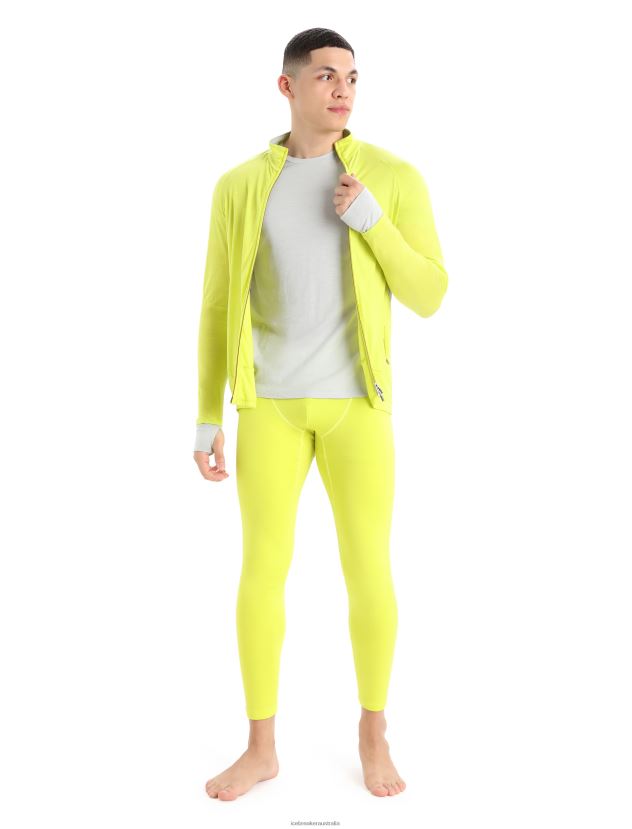 Icebreaker Men ZoneKnit Merino Long Sleeve Zip TopShine/Ether 80BXXP413 Clothing