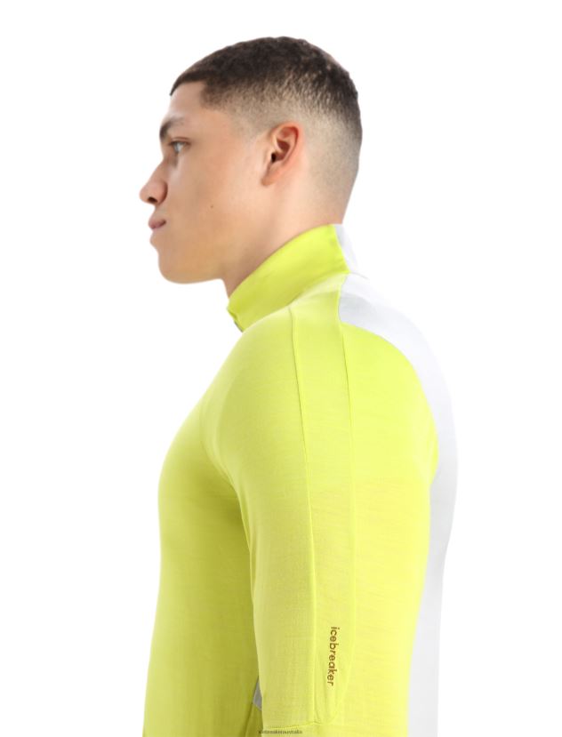 Icebreaker Men ZoneKnit Merino Long Sleeve Zip TopShine/Ether 80BXXP413 Clothing