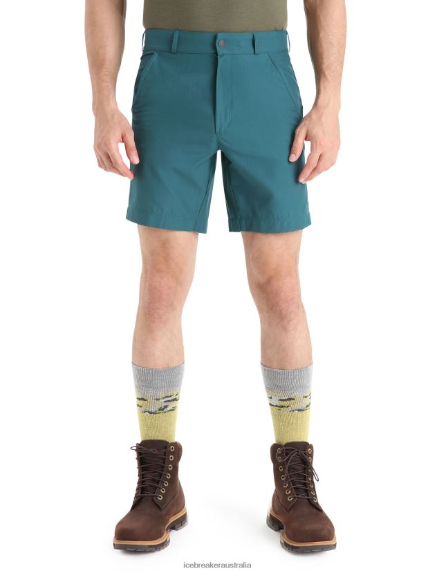 Icebreaker Men Merino Hike ShortsGreen Glory 80BXXP254 Clothing