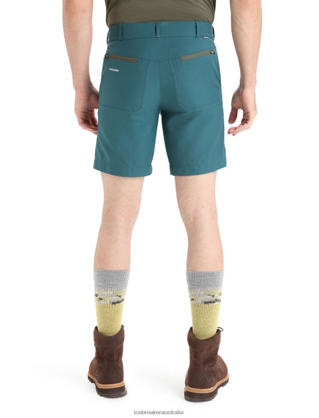 Icebreaker Men Merino Hike ShortsGreen Glory 80BXXP254 Clothing