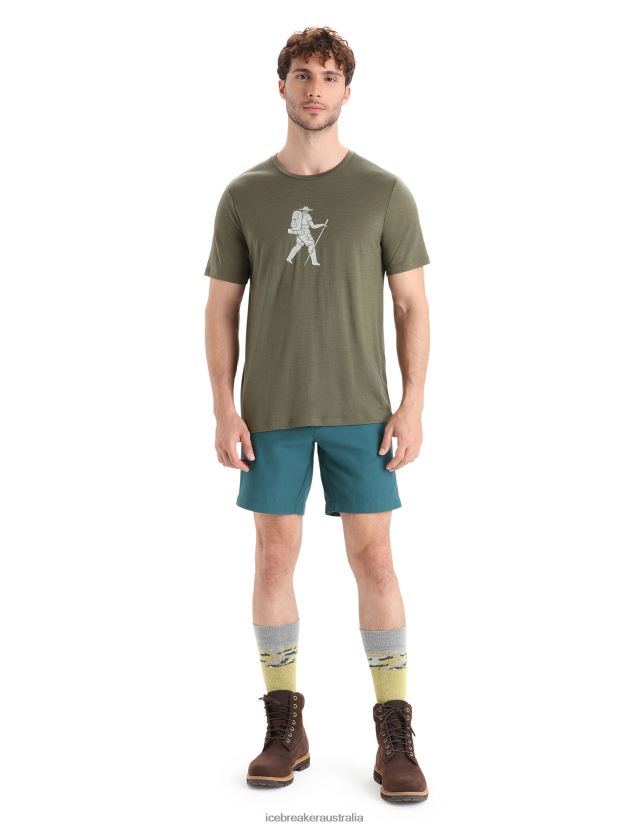 Icebreaker Men Merino Hike ShortsGreen Glory 80BXXP254 Clothing