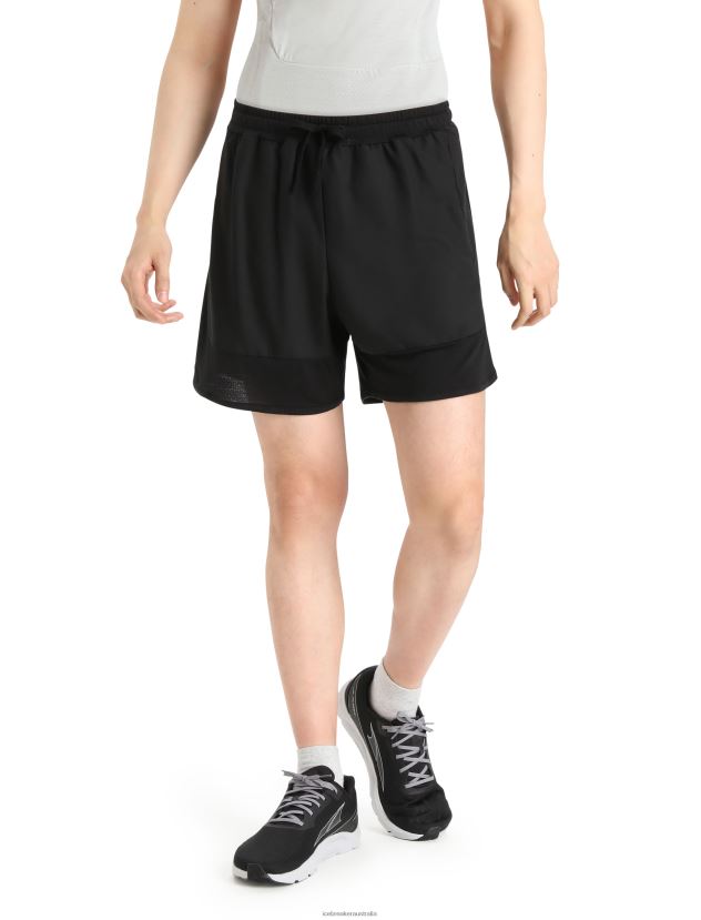 Icebreaker Men ZoneKnit Merino ShortsBlack 80BXXP249 Clothing