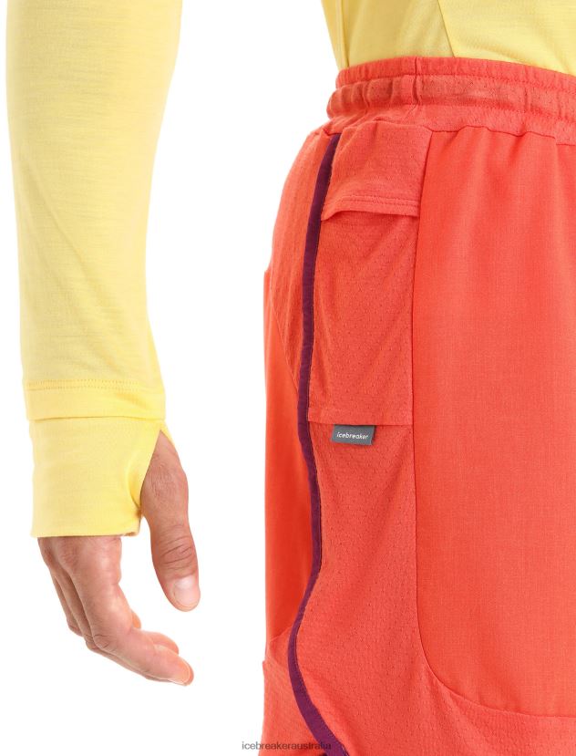 Icebreaker Men ZoneKnit Merino ShortsVibrant Earth Heather/Go Berry 80BXXP250 Clothing