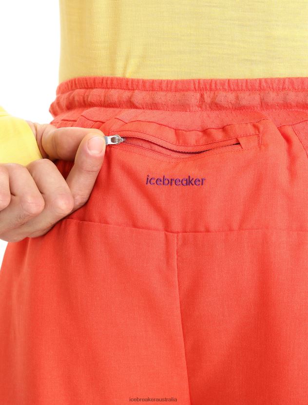 Icebreaker Men ZoneKnit Merino ShortsVibrant Earth Heather/Go Berry 80BXXP250 Clothing