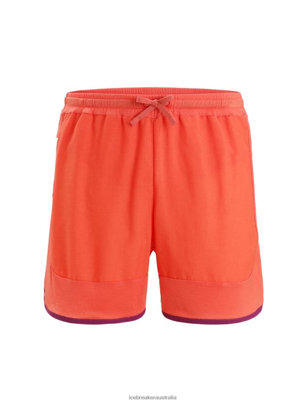 Icebreaker Men ZoneKnit Merino ShortsVibrant Earth Heather/Go Berry 80BXXP250 Clothing