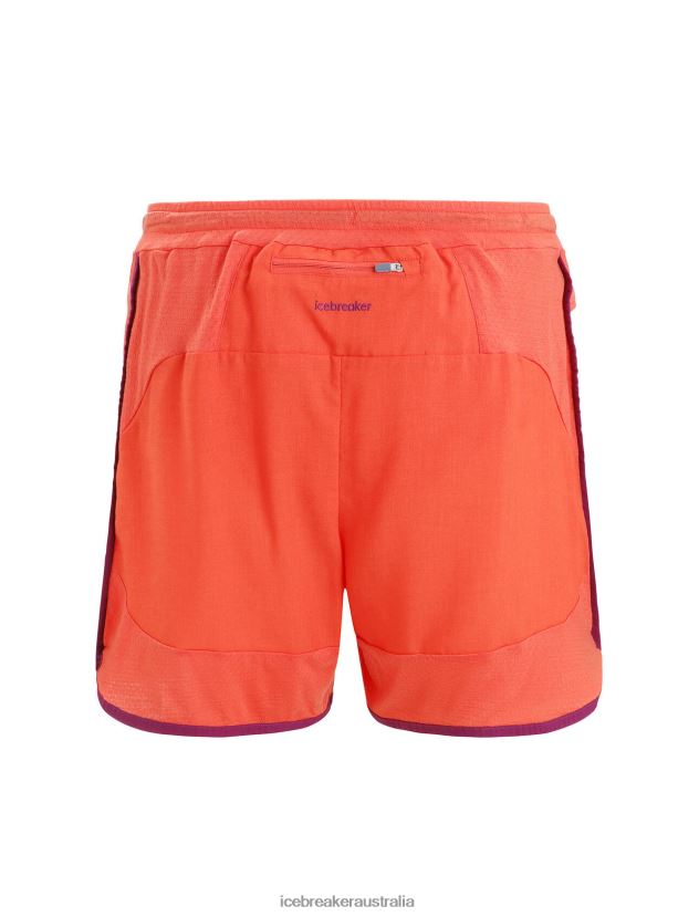 Icebreaker Men ZoneKnit Merino ShortsVibrant Earth Heather/Go Berry 80BXXP250 Clothing