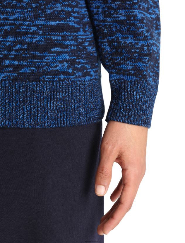 Icebreaker Men Merino Barein Crewe SweaterMidnight Navy/Lazurite 80BXXP362 Clothing