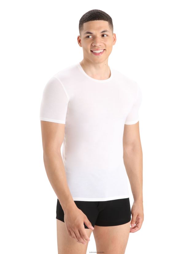 Icebreaker Men Merino Anatomica Short Sleeve Crewe T-ShirtSnow 80BXXP130 Clothing