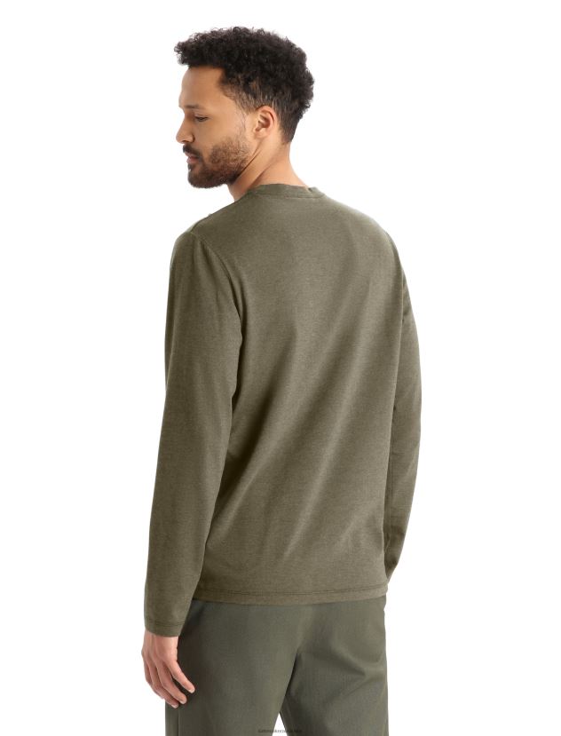 Icebreaker Men Merino Central Classic Long Sleeve T-Shirt Canopy CamperLoden 80BXXP374 Clothing