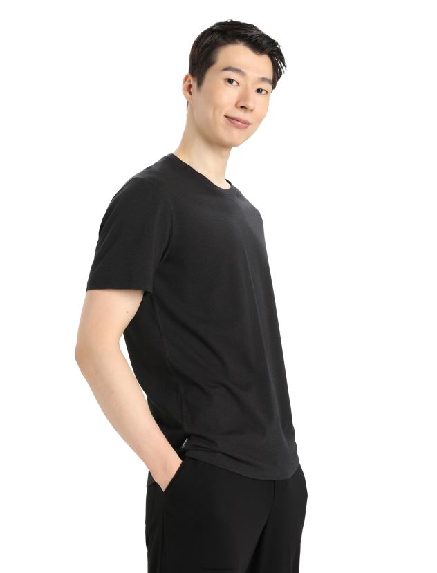 Icebreaker Men Merino Central Classic Short Sleeve T-ShirtBlack 80BXXP47 Clothing