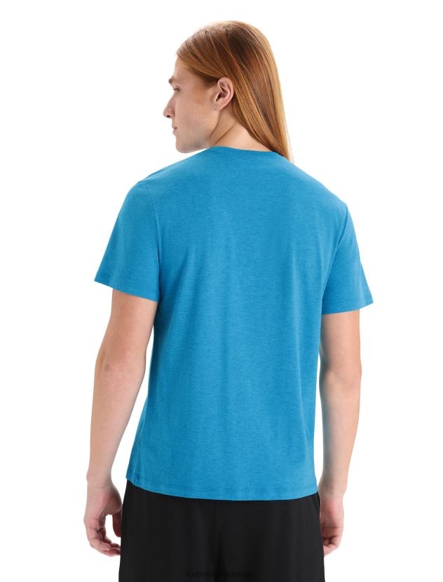 Icebreaker Men Merino Central Classic Short Sleeve T-ShirtGeo Blue 80BXXP50 Clothing