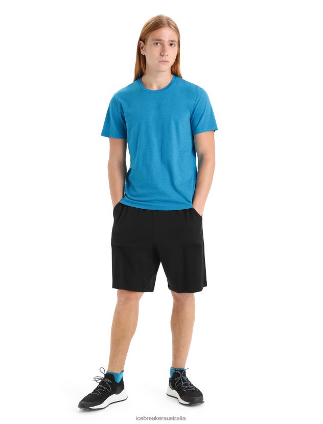 Icebreaker Men Merino Central Classic Short Sleeve T-ShirtGeo Blue 80BXXP50 Clothing