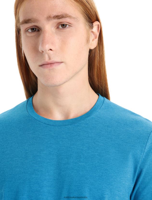 Icebreaker Men Merino Central Classic Short Sleeve T-ShirtGeo Blue 80BXXP50 Clothing