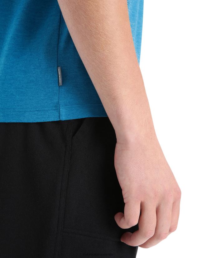 Icebreaker Men Merino Central Classic Short Sleeve T-ShirtGeo Blue 80BXXP50 Clothing