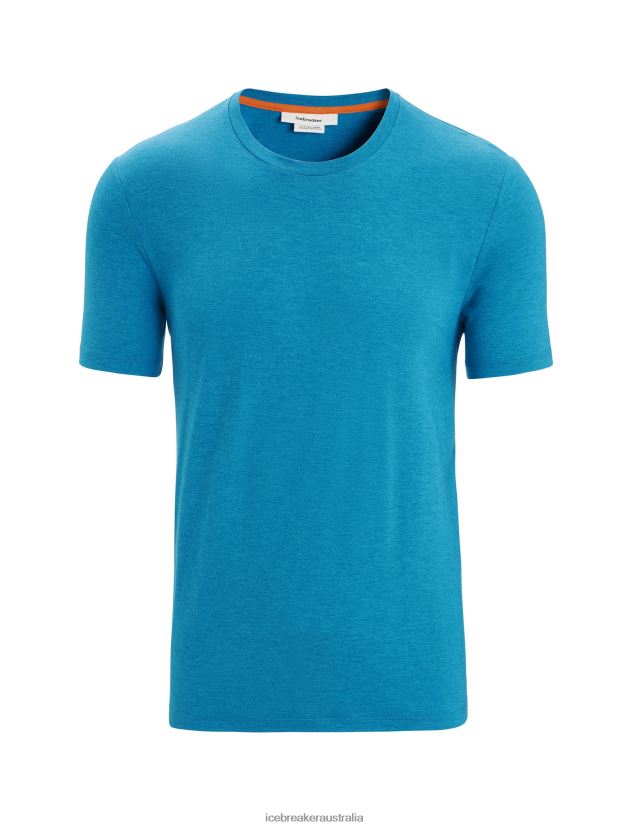 Icebreaker Men Merino Central Classic Short Sleeve T-ShirtGeo Blue 80BXXP50 Clothing