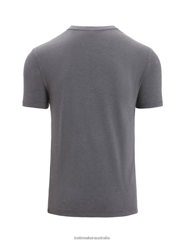 Icebreaker Men Merino Central Classic Short Sleeve T-Shirt Otter PaddleMonsoon 80BXXP62 Clothing