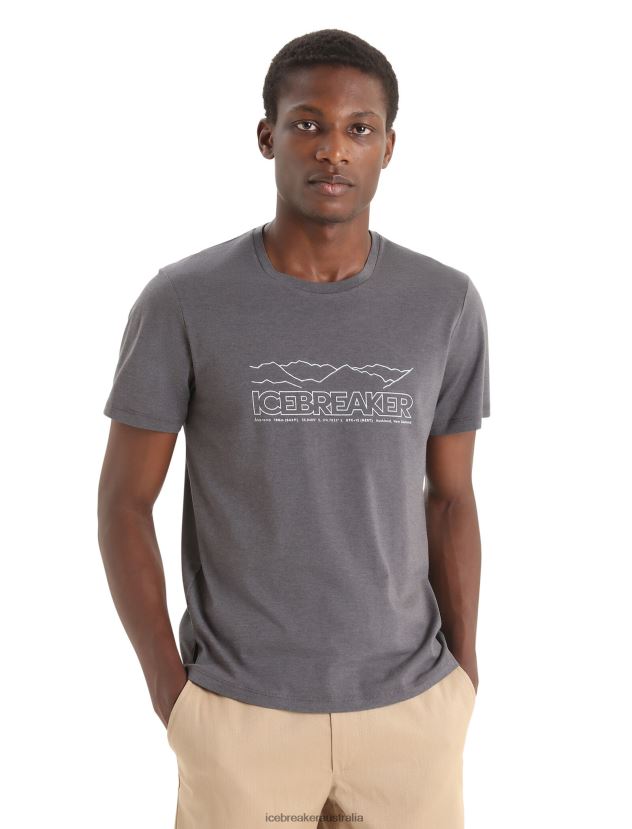 Icebreaker Men Merino Central Classic Short Sleeve T-Shirt StoryMonsoon 80BXXP53 Clothing