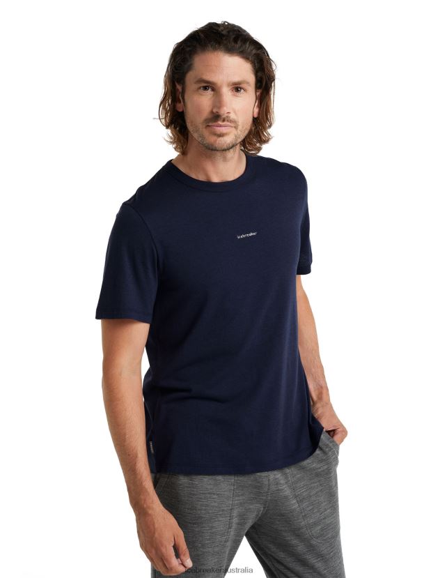Icebreaker Men Merino Central Short Sleeve T-ShirtMidnight Navy 80BXXP494 Clothing