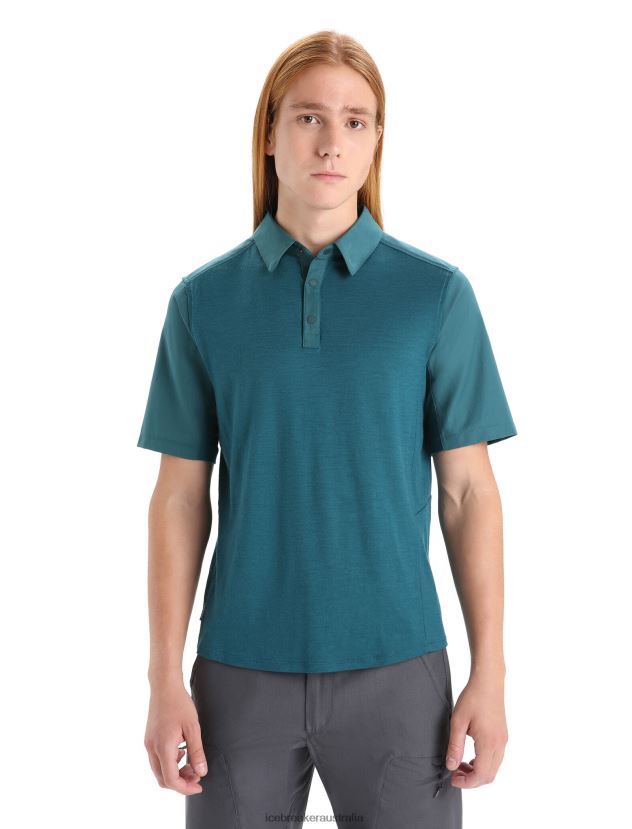 Icebreaker Men Merino Hike Short Sleeve TopGreen Glory 80BXXP86 Clothing