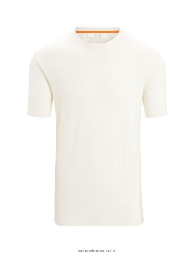 Icebreaker Men Merino Linen Short Sleeve T-ShirtChalk 80BXXP81 Clothing