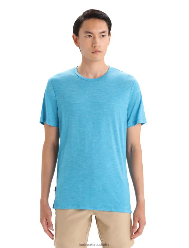 Icebreaker Men Merino Sphere II Short Sleeve T-ShirtGeo Blue Heather 80BXXP6 Clothing