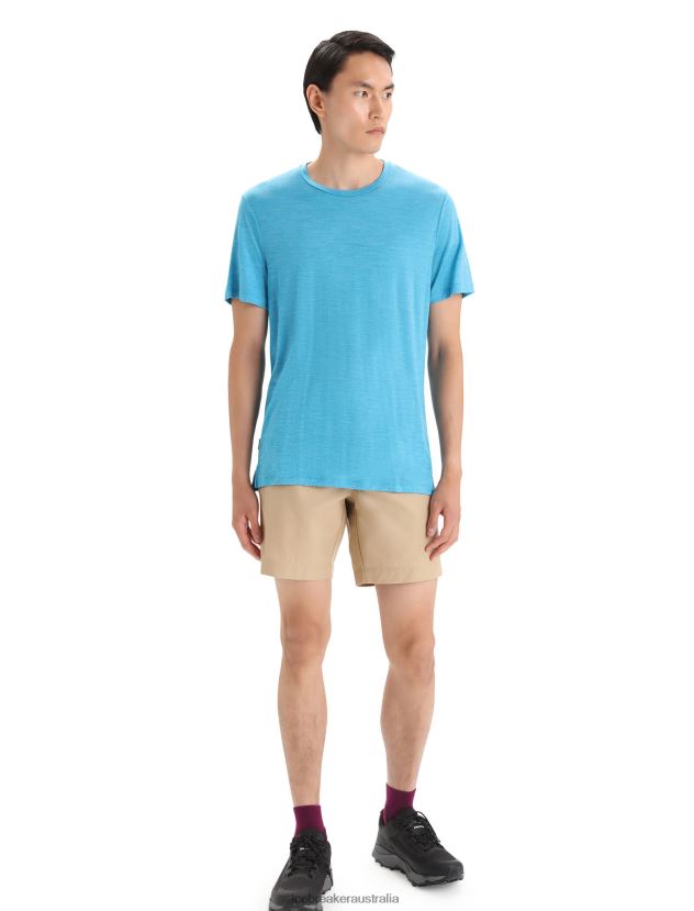 Icebreaker Men Merino Sphere II Short Sleeve T-ShirtGeo Blue Heather 80BXXP6 Clothing