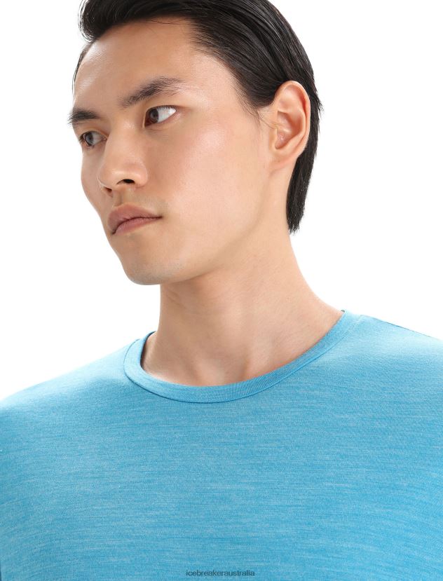 Icebreaker Men Merino Sphere II Short Sleeve T-ShirtGeo Blue Heather 80BXXP6 Clothing