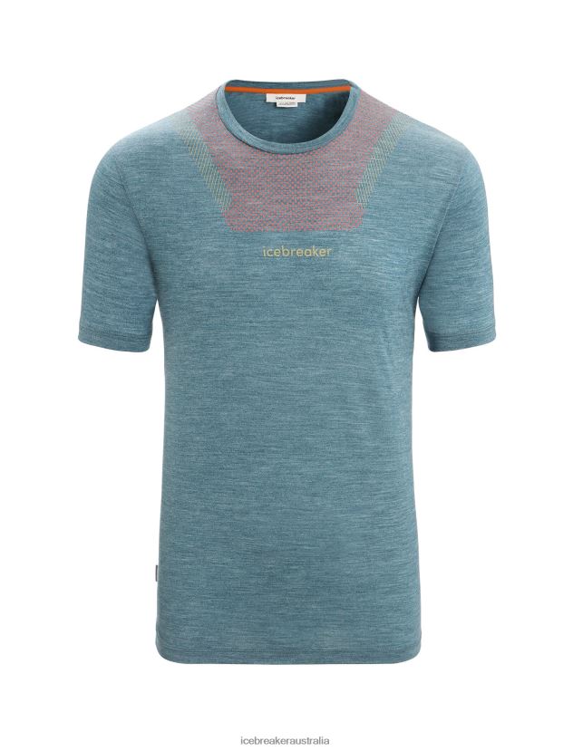 Icebreaker Men Merino Sphere II Short Sleeve T-Shirt HittGreen Glory Heather 80BXXP84 Clothing