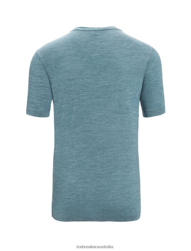 Icebreaker Men Merino Sphere II Short Sleeve T-Shirt HittGreen Glory Heather 80BXXP84 Clothing
