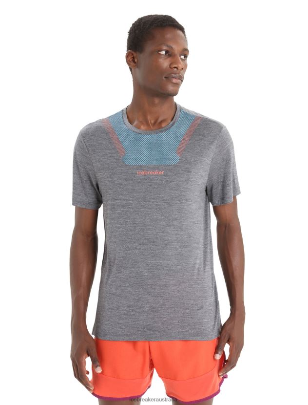 Icebreaker Men Merino Sphere II Short Sleeve T-Shirt HittMidnight Navy Heather 80BXXP85 Clothing
