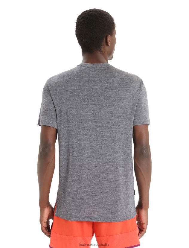 Icebreaker Men Merino Sphere II Short Sleeve T-Shirt HittMidnight Navy Heather 80BXXP85 Clothing