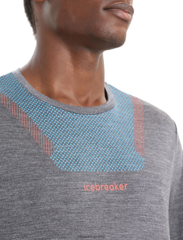 Icebreaker Men Merino Sphere II Short Sleeve T-Shirt HittMidnight Navy Heather 80BXXP85 Clothing