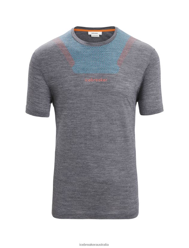 Icebreaker Men Merino Sphere II Short Sleeve T-Shirt HittMidnight Navy Heather 80BXXP85 Clothing