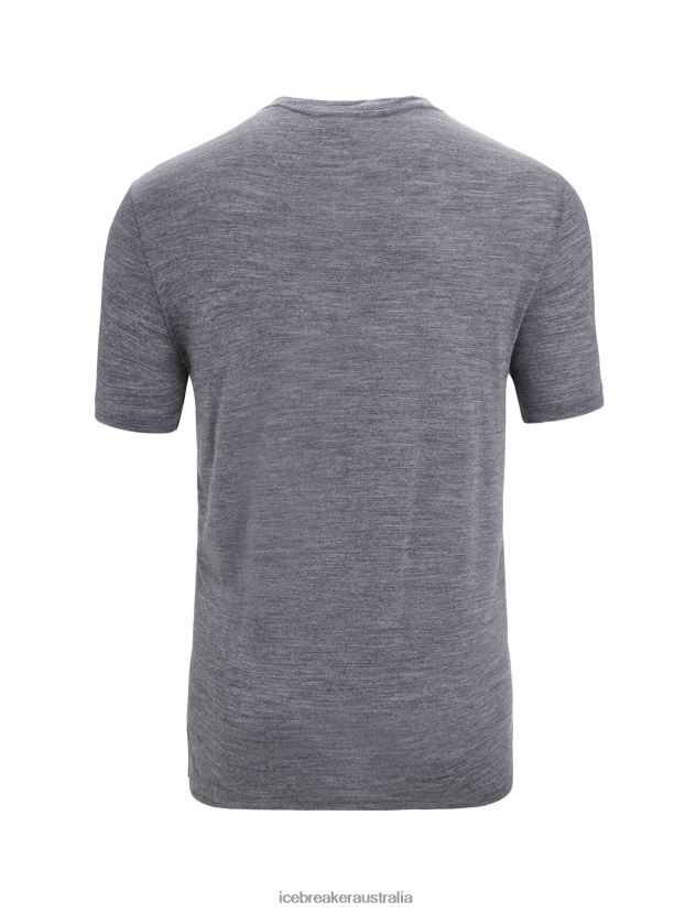 Icebreaker Men Merino Sphere II Short Sleeve T-Shirt HittMidnight Navy Heather 80BXXP85 Clothing
