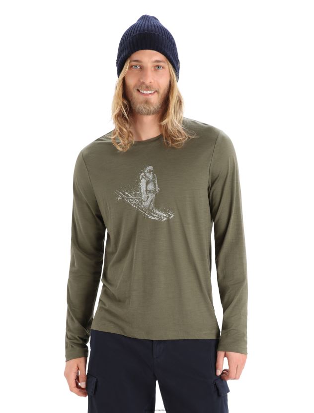 Icebreaker Men Merino Tech Lite II Long Sleeve T-Shirt Skiing YetiLoden 80BXXP343 Clothing