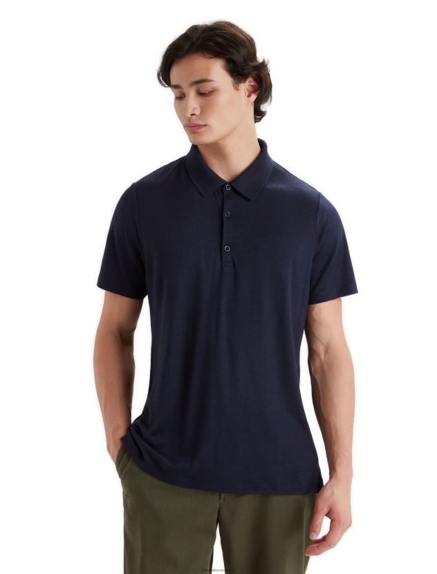 Icebreaker Men Merino Tech Lite II Short Sleeve PoloMidnight Navy 80BXXP41 Clothing