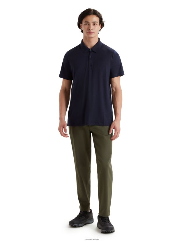 Icebreaker Men Merino Tech Lite II Short Sleeve PoloMidnight Navy 80BXXP41 Clothing